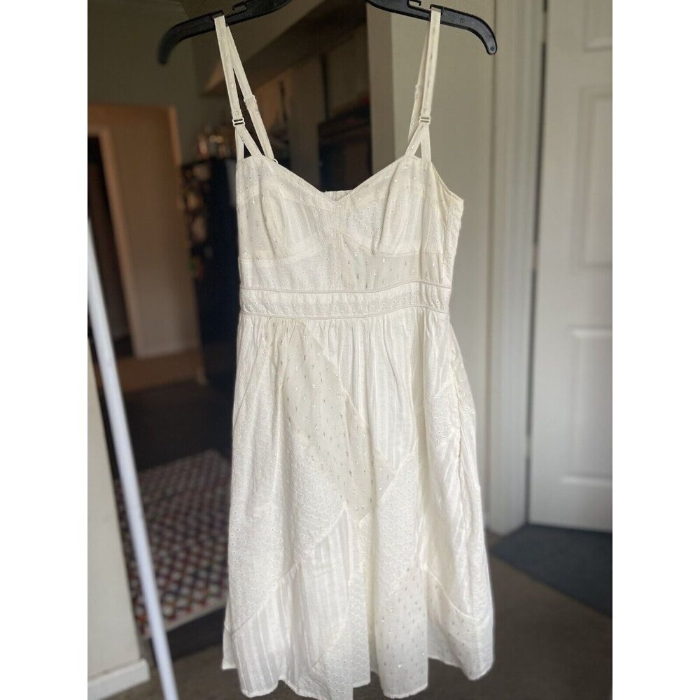 Anthropologie White Strappy Dress